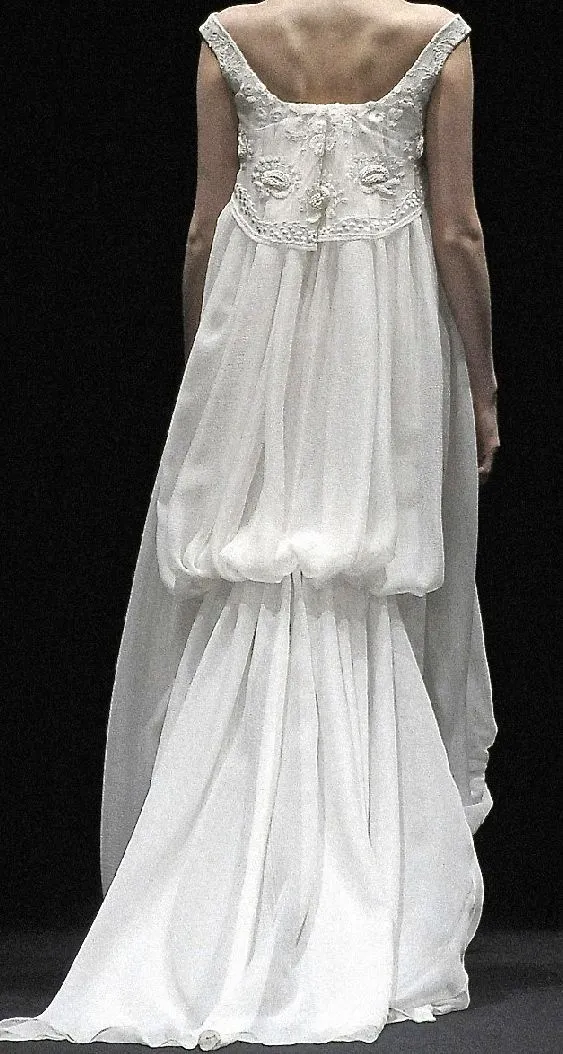 Important Fall 2008 Alexander McQueen Runway Dress Look 40 Silk Chiffon Dress