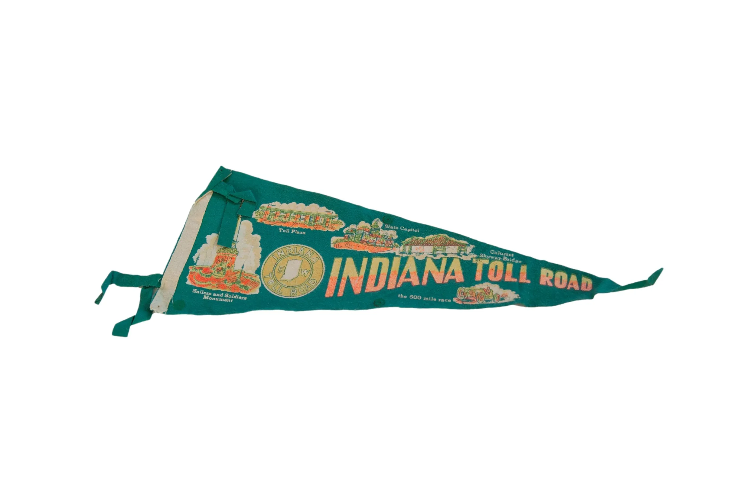 Indiana Toll Road Felt Flag Pennant