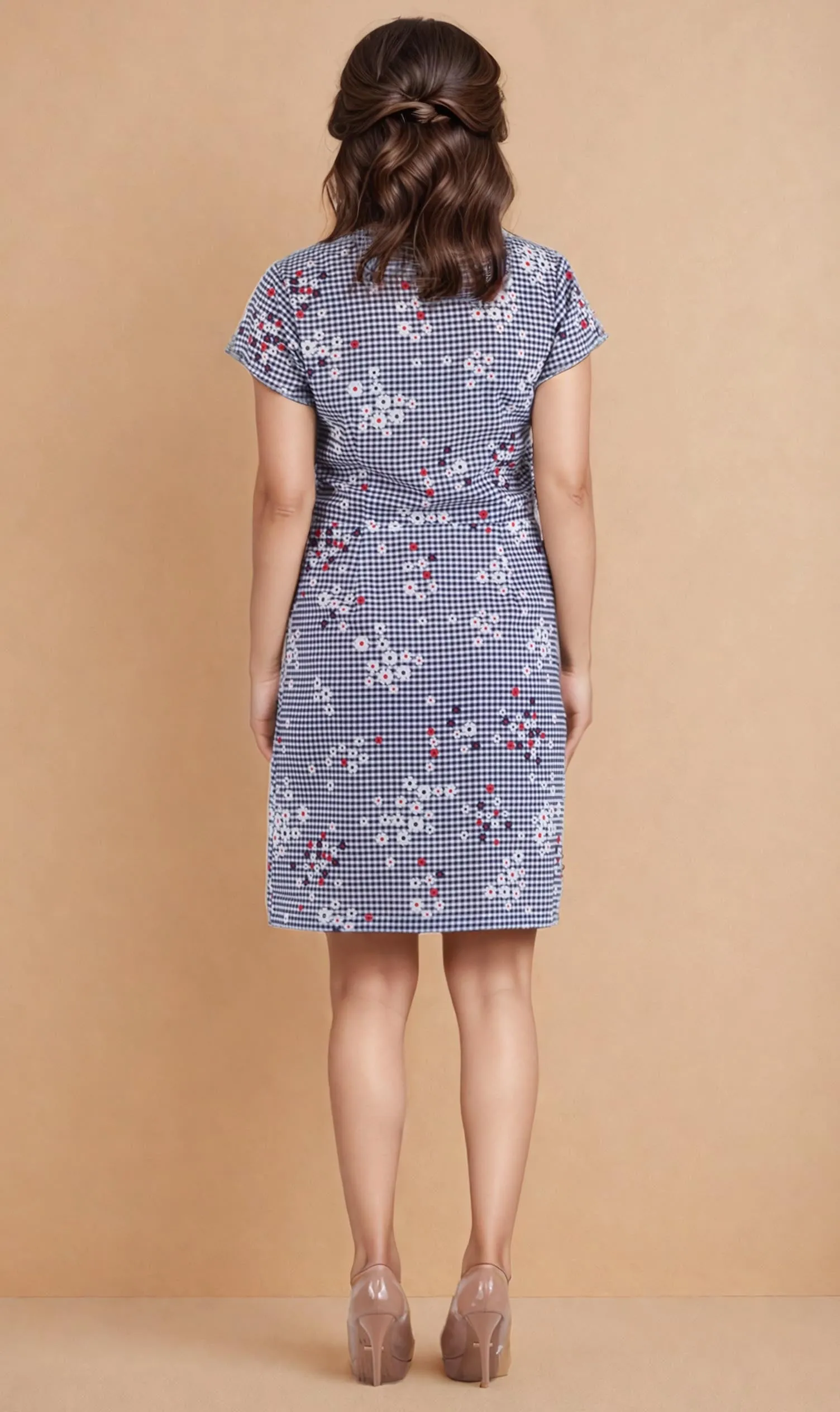 Ivana Checks Printed Dress
