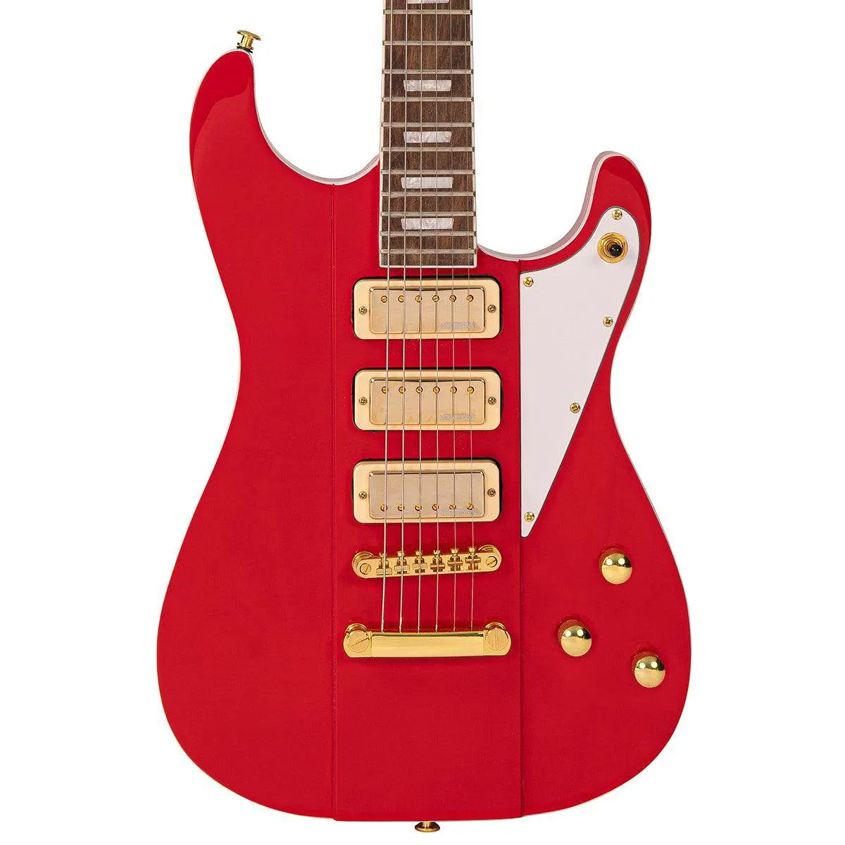Joe Doe 'Gas Jockey' Electric Guitar by Vintage ~ Gas Pump Red with Case