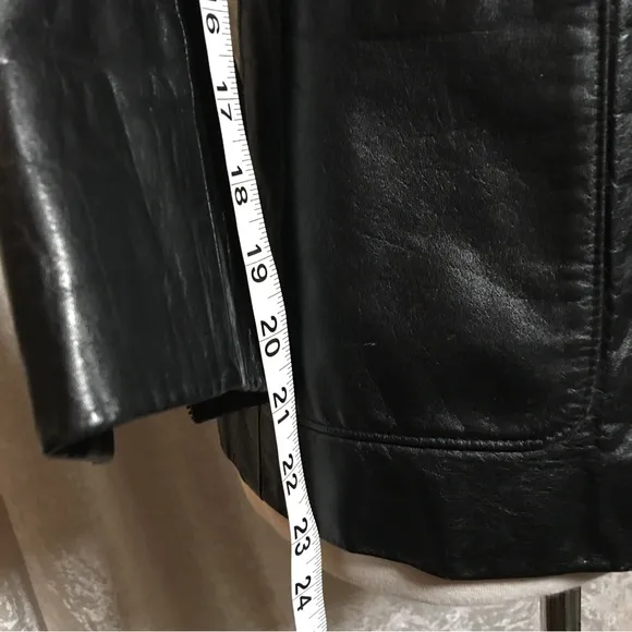 Leather Ladies Tuxedo Jacket  size  Small Petite  Vintage