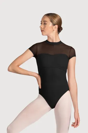 LM55104 - Mirella Miami Mesh Back Womens Cap Sleeve Leotard