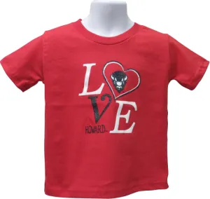 “LOVE” Howard University Girls’ T-Shirt with Bling