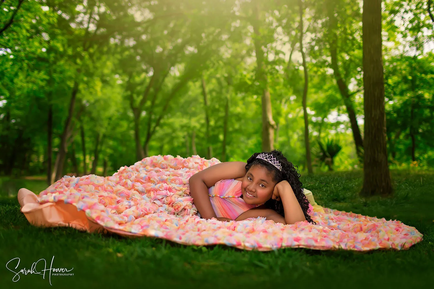 LuXee Couture Gown Rental~ Rosette Rainbow
