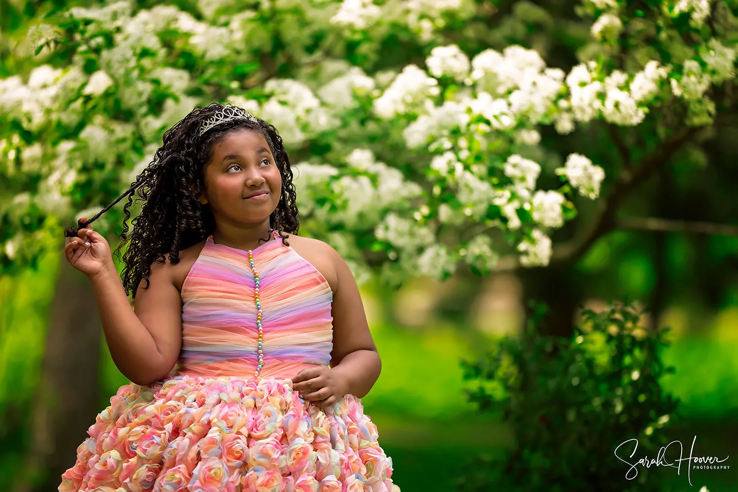 LuXee Couture Gown Rental~ Rosette Rainbow