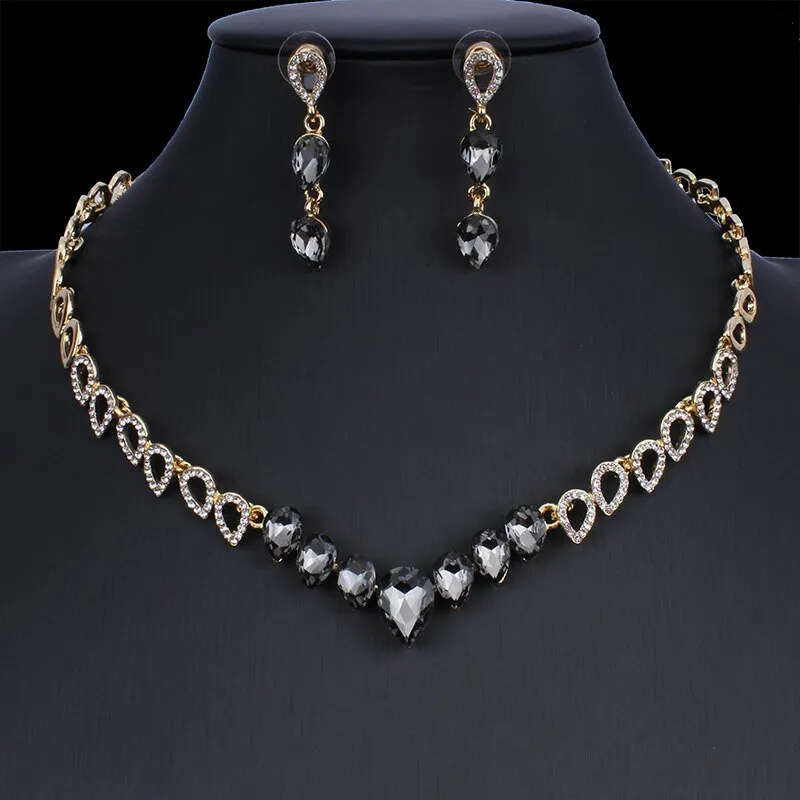 Luxury Bridal Jewelry set 14K Gold Women Wedding Jewelry