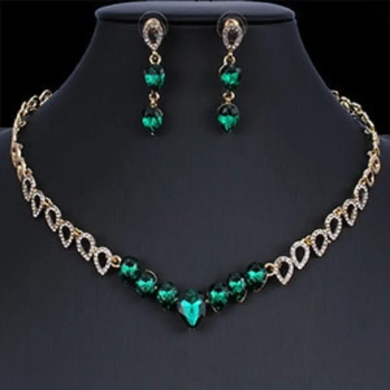 Luxury Bridal Jewelry set 14K Gold Women Wedding Jewelry