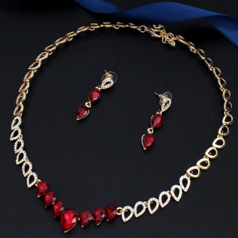 Luxury Bridal Jewelry set 14K Gold Women Wedding Jewelry