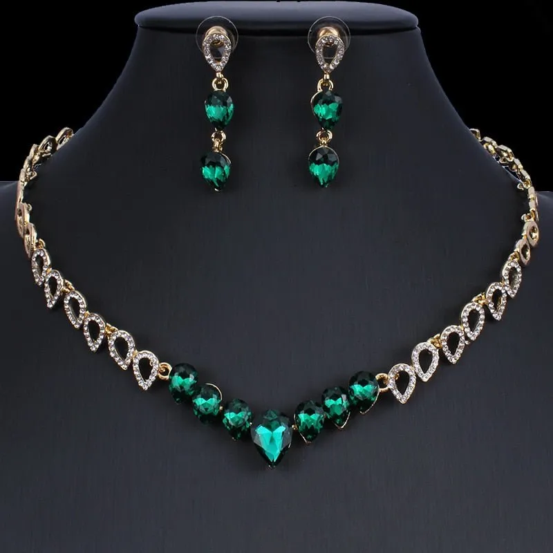 Luxury Bridal Jewelry set 14K Gold Women Wedding Jewelry
