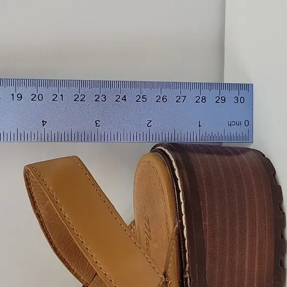 Madewell Erin Leather Lug Sole Sandal Toffee Size 9