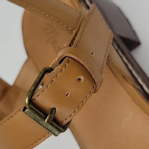 Madewell Erin Leather Lug Sole Sandal Toffee Size 9