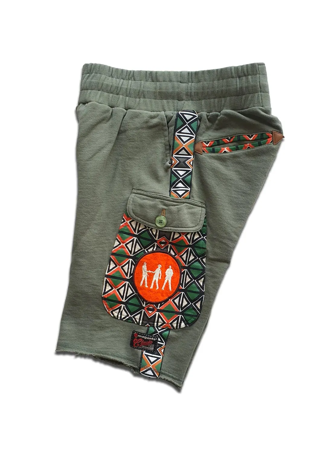Magents Bhunxa Pat Stripe Shorts Olive