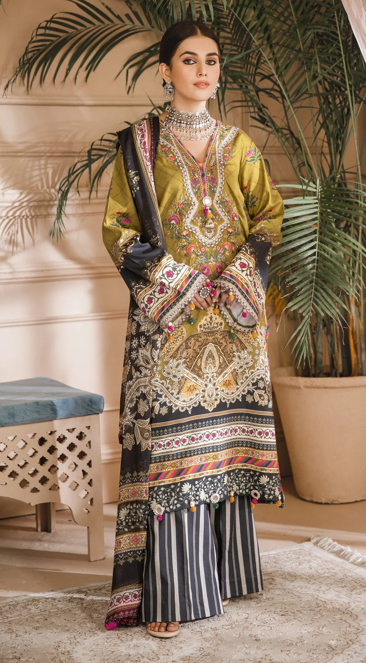 MARIANA | Anaya Noor Bano Cambric Collection '21 | Unstitched Embroidered Cambric Suits