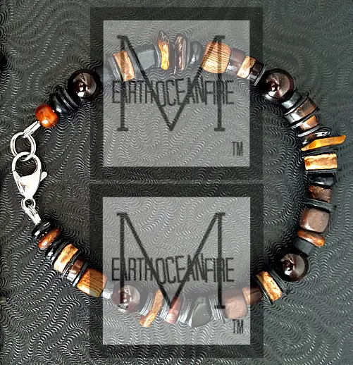 Men's Dark Garnet Beaded Bracelet