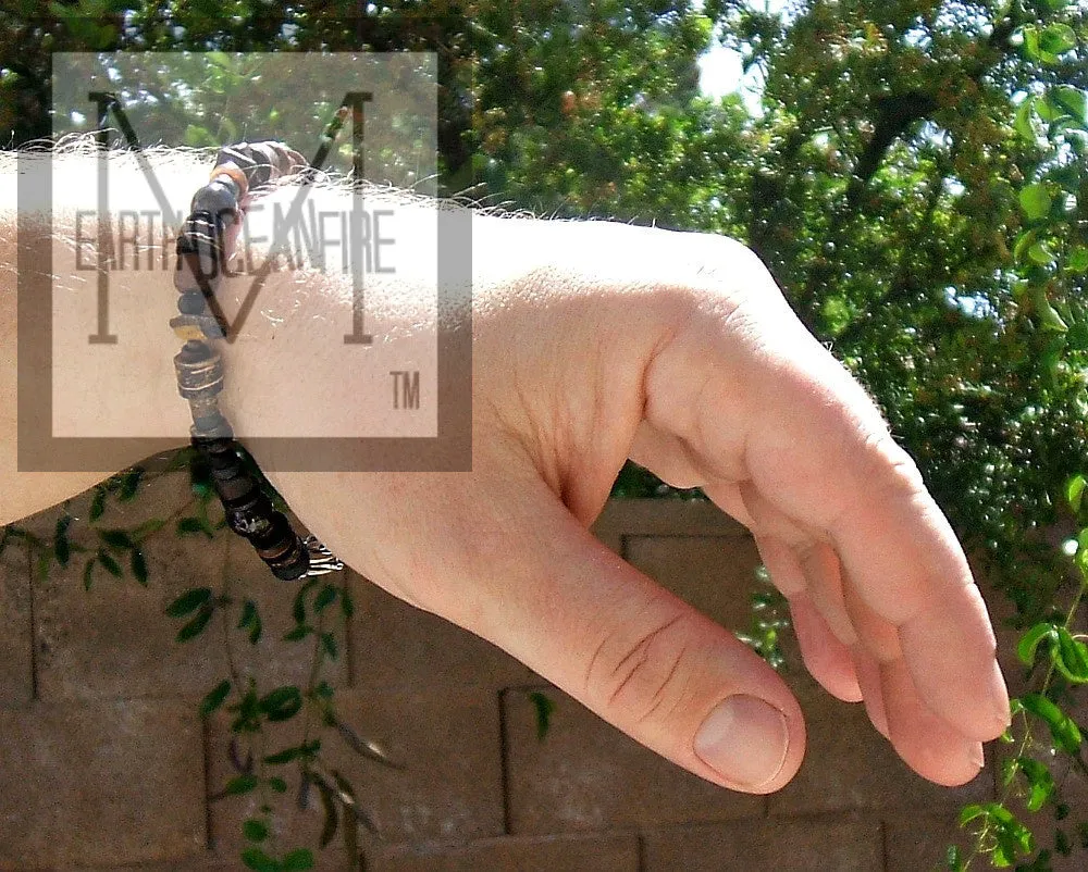 Men's Dark Garnet Beaded Bracelet