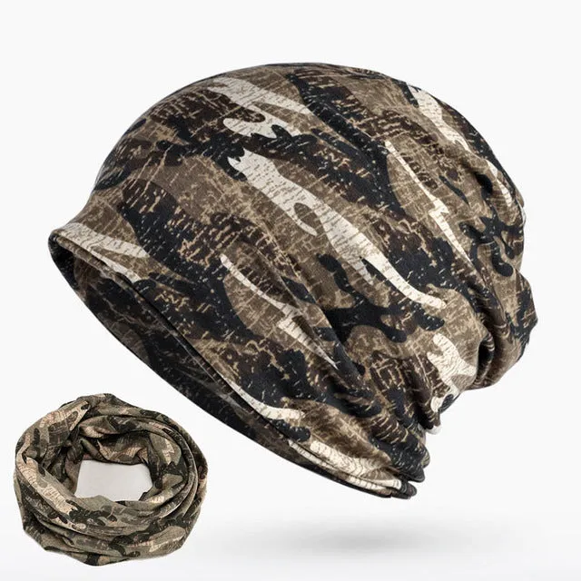 Men's Fashion 2 in 1 Scarf/Beanie Hat