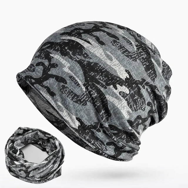 Men's Fashion 2 in 1 Scarf/Beanie Hat