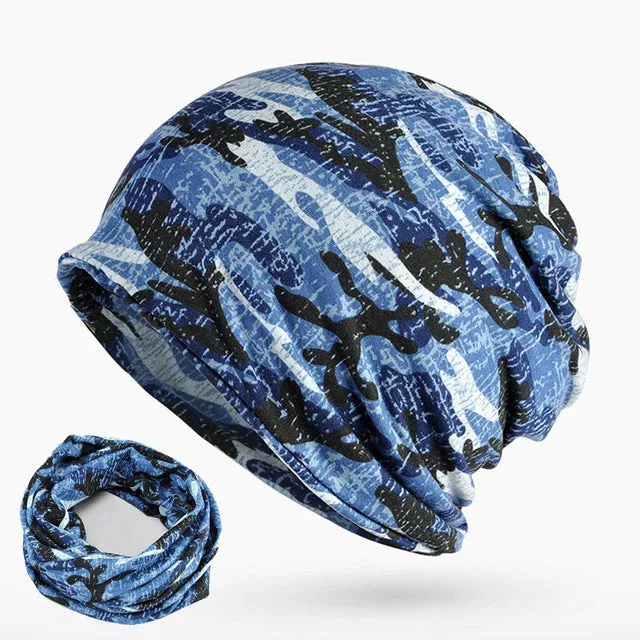 Men's Fashion 2 in 1 Scarf/Beanie Hat