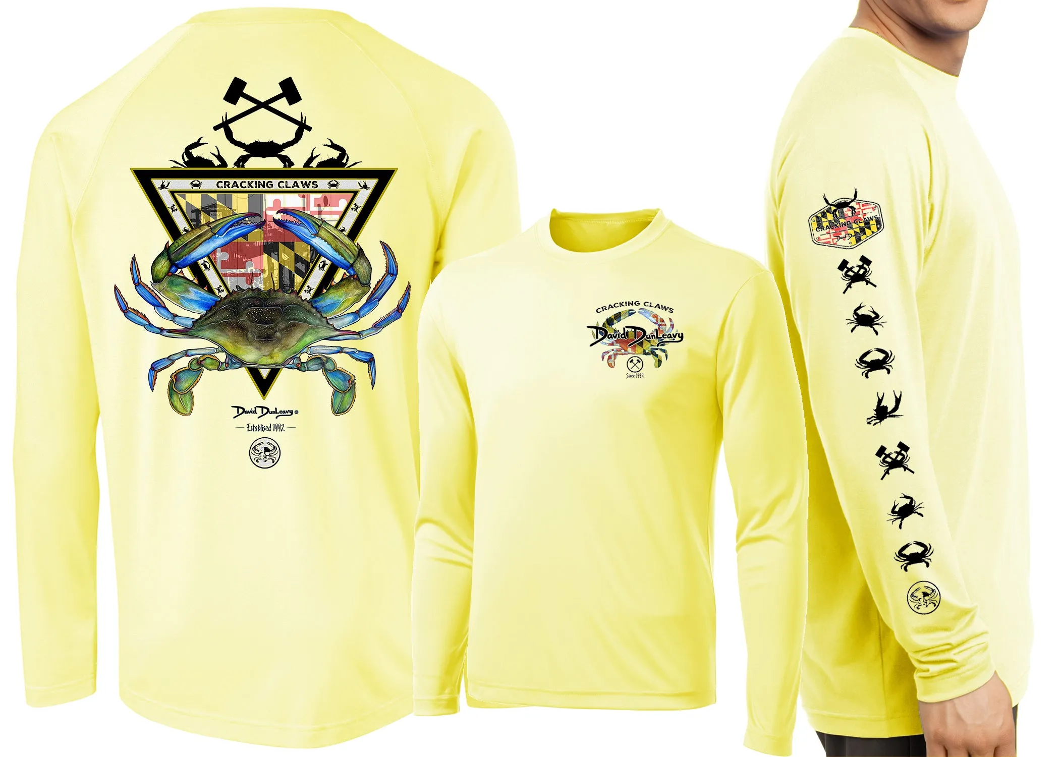 Men’s Performance Maryland Blue Crab Long Sleeve