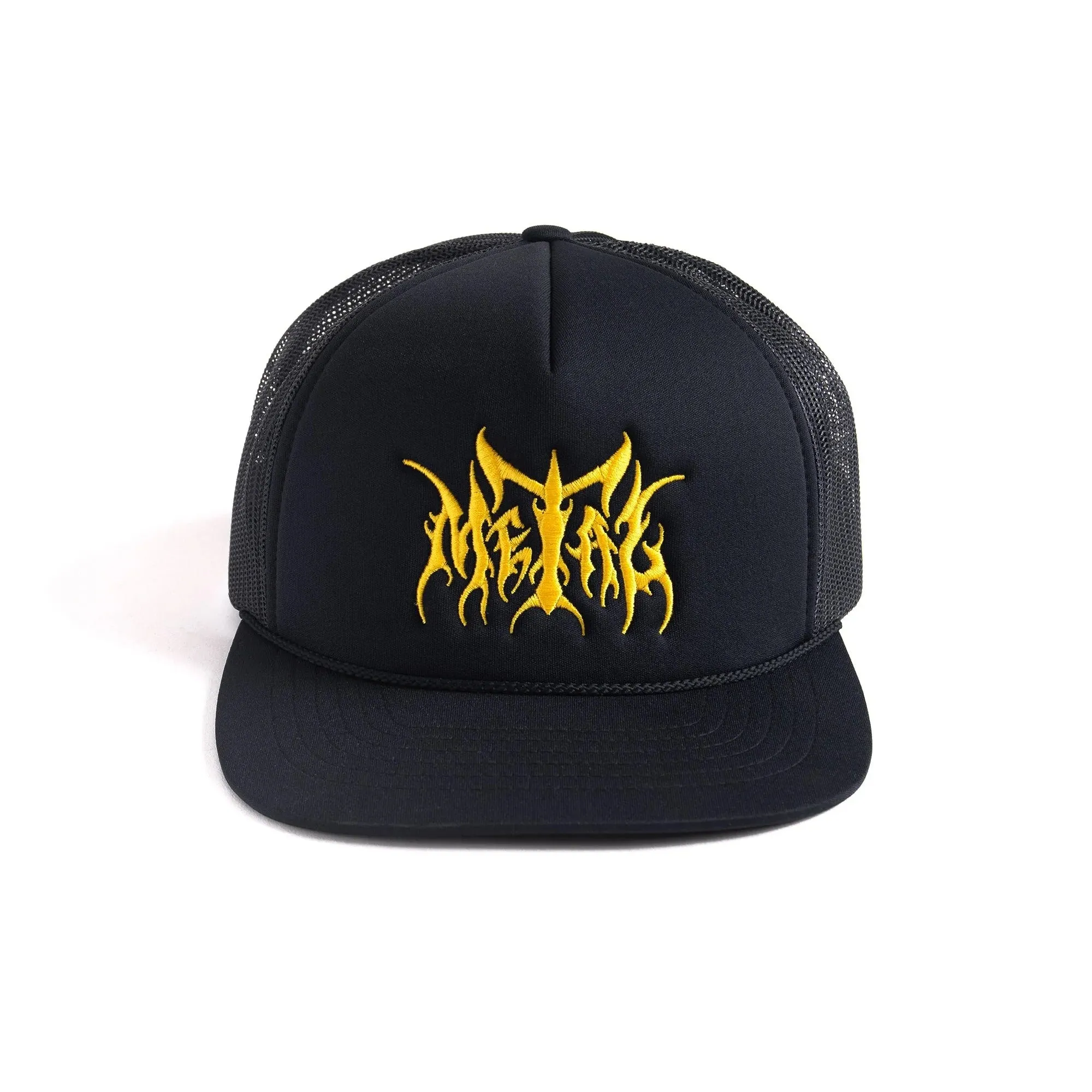 Metal Logo Trucker Cap - Black