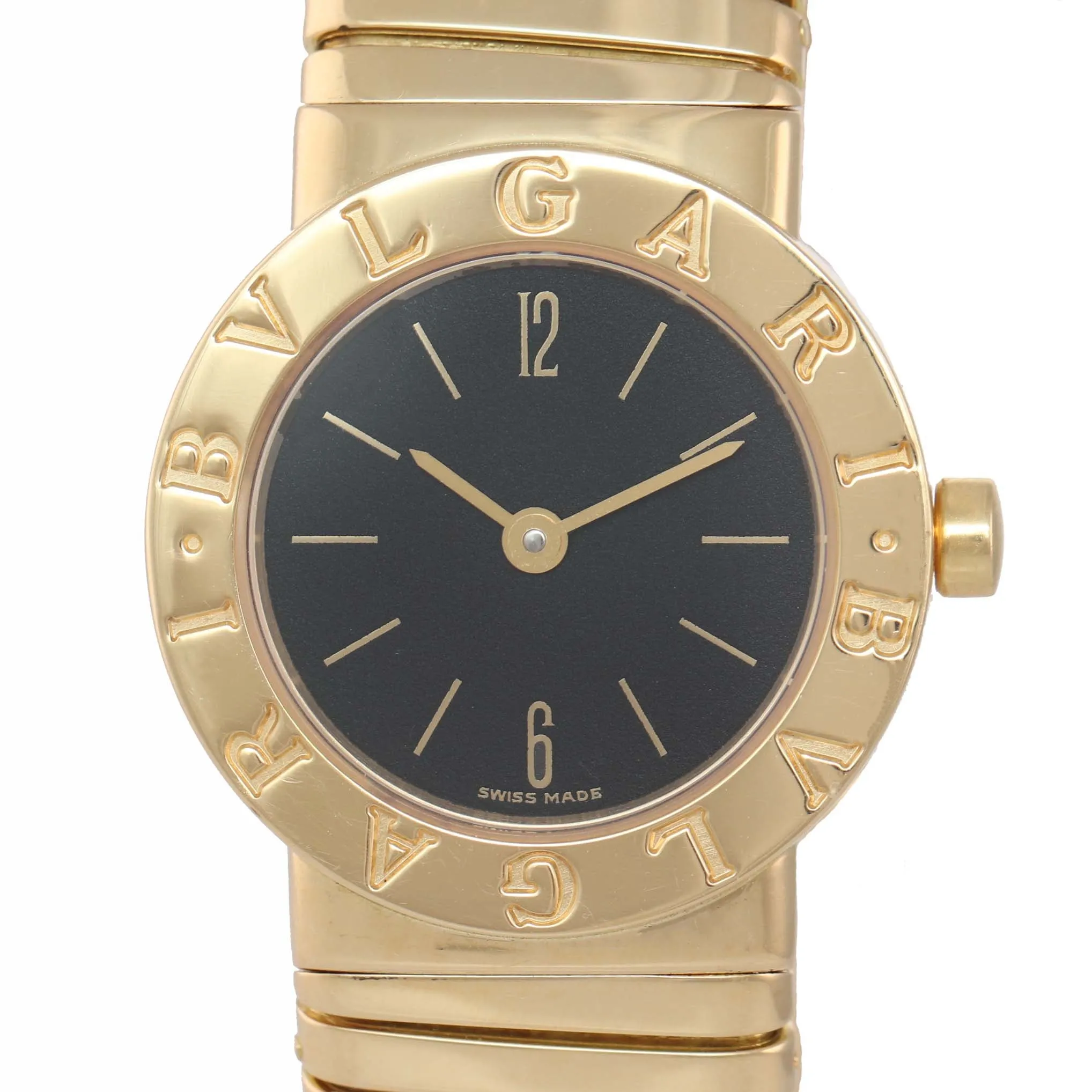 MINT Ladies Bvlgari Bulgari Tubogas Serpanti 18k Gold Quartz BB232T 23mm Watch