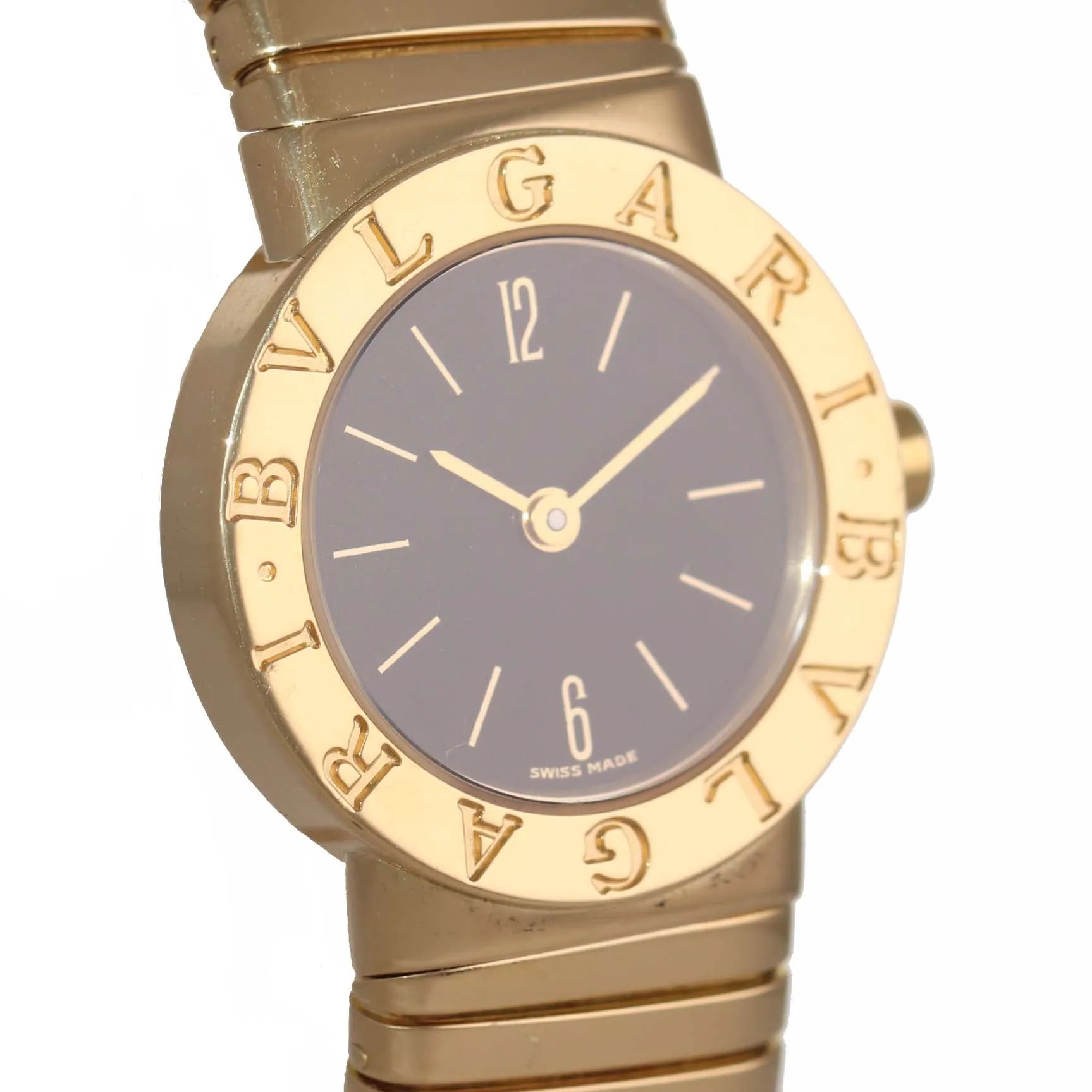MINT Ladies Bvlgari Bulgari Tubogas Serpanti 18k Gold Quartz BB232T 23mm Watch