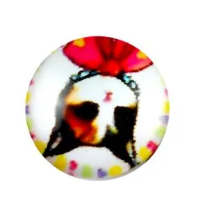 Mix Kawaii Image Transparent Flatback Photo Glass Cabochon for Jewelry Making necklaces earrings phase box key chain