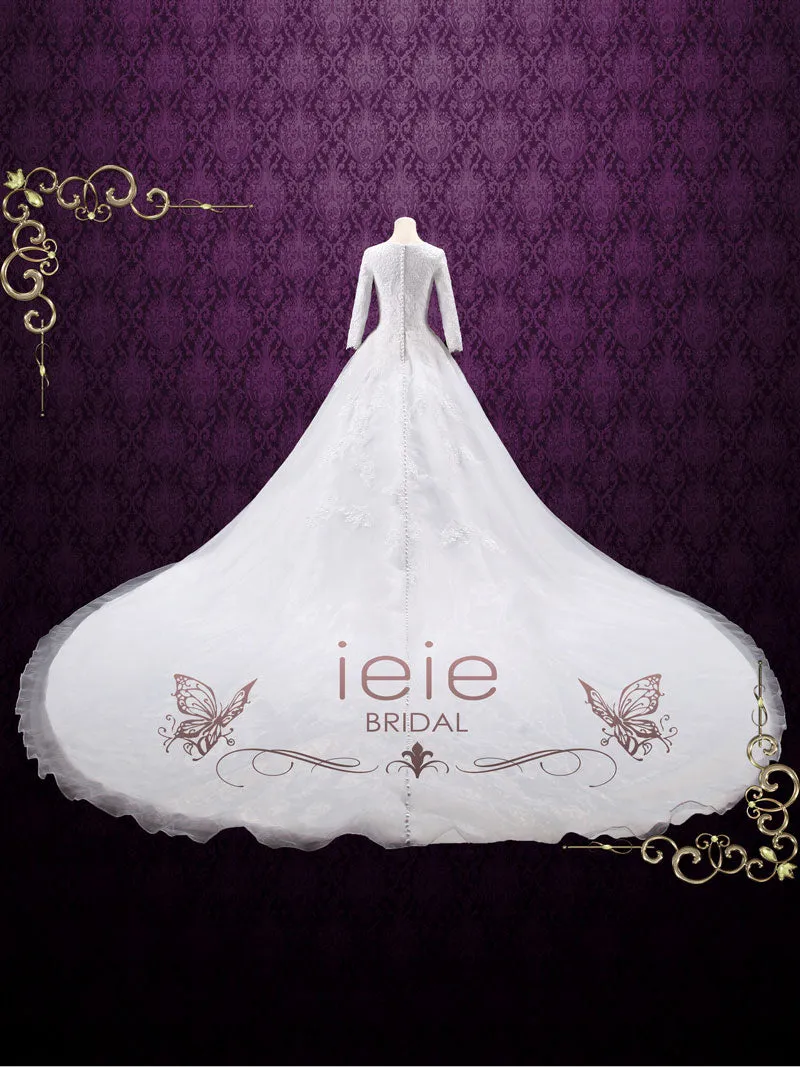 Modest Lace Ball Gown Wedding Dress DESTINY