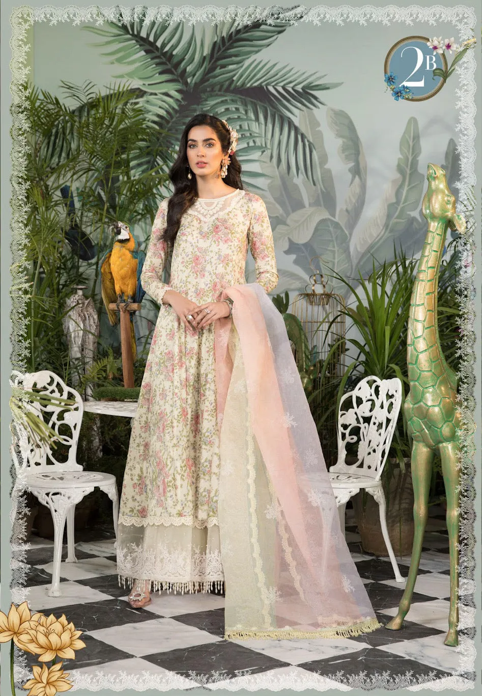 MPT-1102-B | Maria B Mprints Unstitched Eid Collection 2021 Vol-2