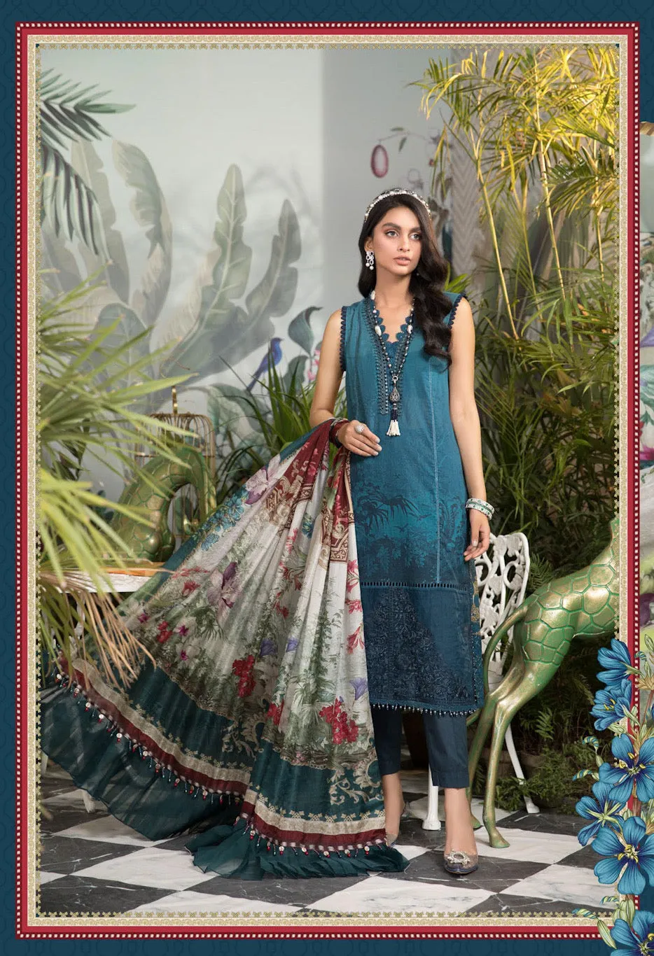 MPT-1110- B | Maria B Mprints Unstitched Eid Collection 2021 Vol-2