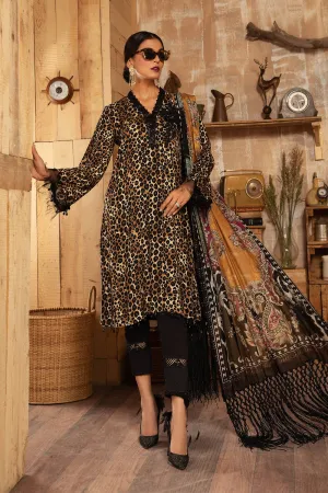 MPT 1214 A | Maria B MPrints Winter Collection 2021 | Unstitched Embroidered Cottel Suits