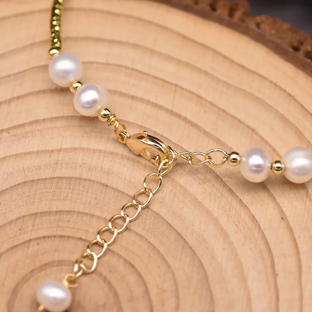 Natural Freshwater Pearl Bracelet Cloisonne Bangle Women Fashion Charm Jewelry