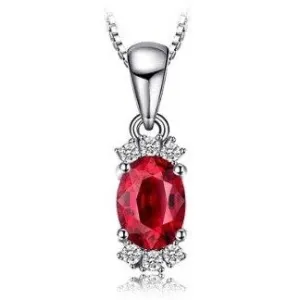 Natural Oval Garnet Necklace