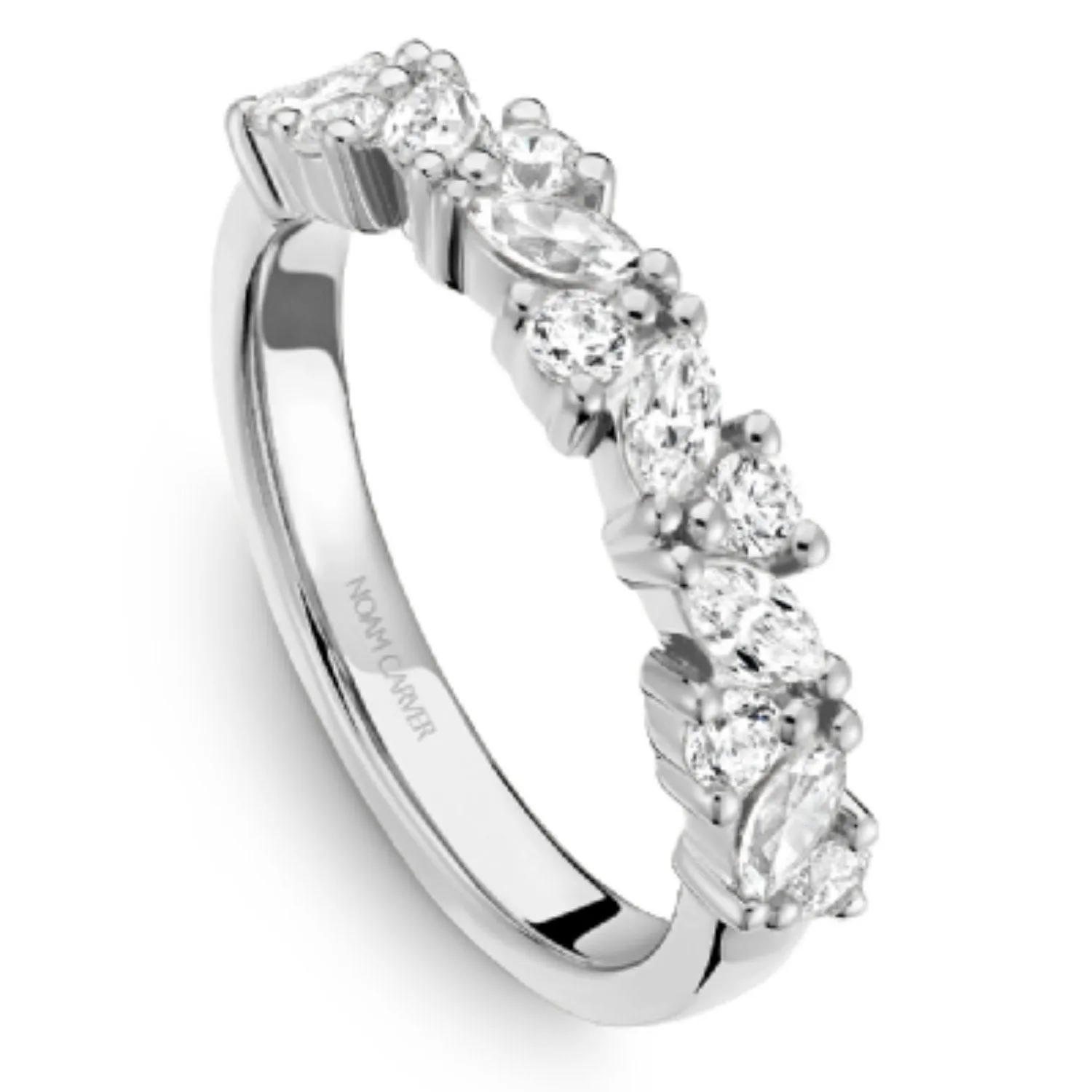 Noam Carver Marquise & Round Cut Diamond Wedding Band