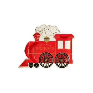 North Pole Train Shaped Plates