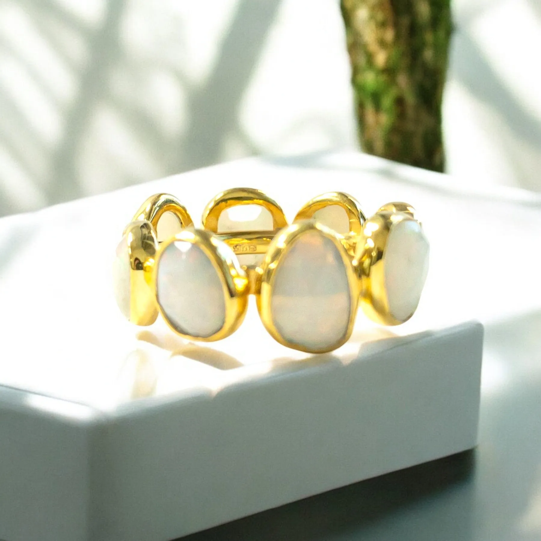 Opal Eternity Band Ring