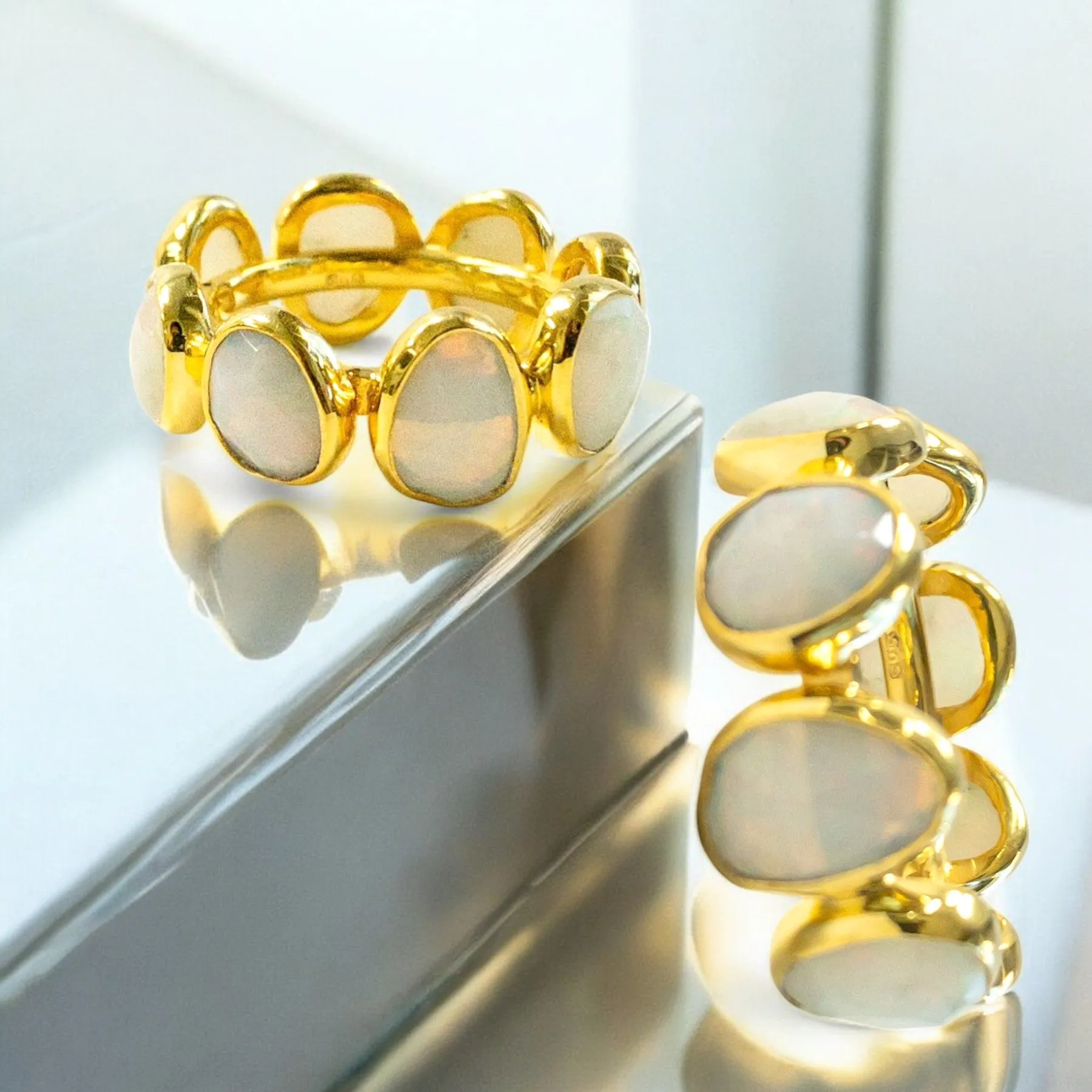 Opal Eternity Band Ring