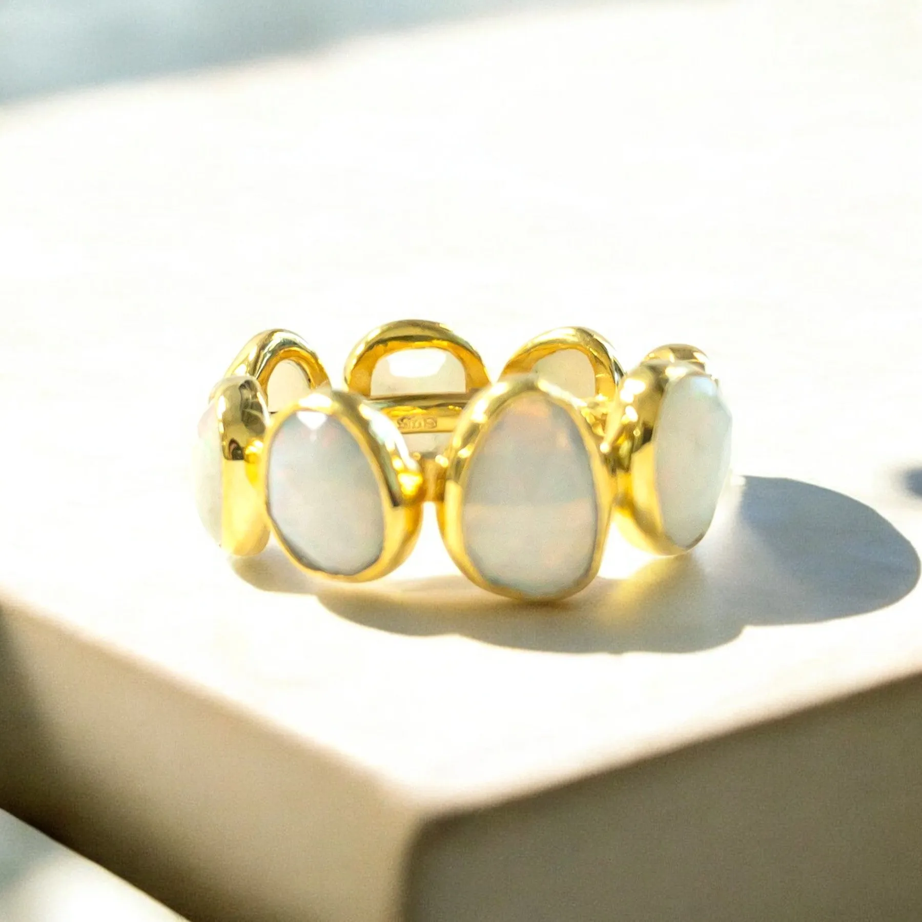 Opal Eternity Band Ring