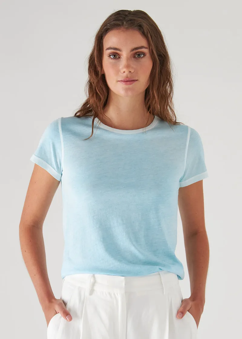 Patrick Assaraf Reverse Spray Lightweight Pima Cotton T-shirt
