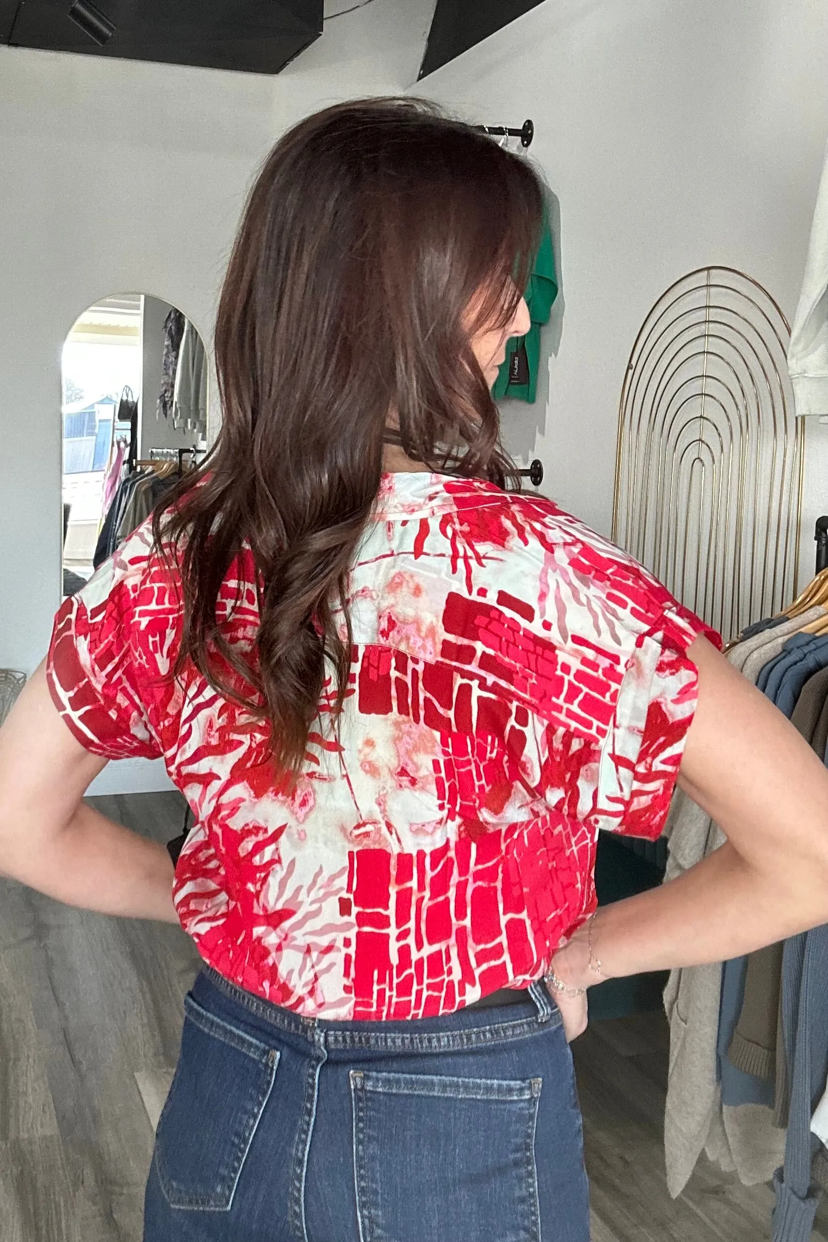 Penni Printed Wrap Blouse