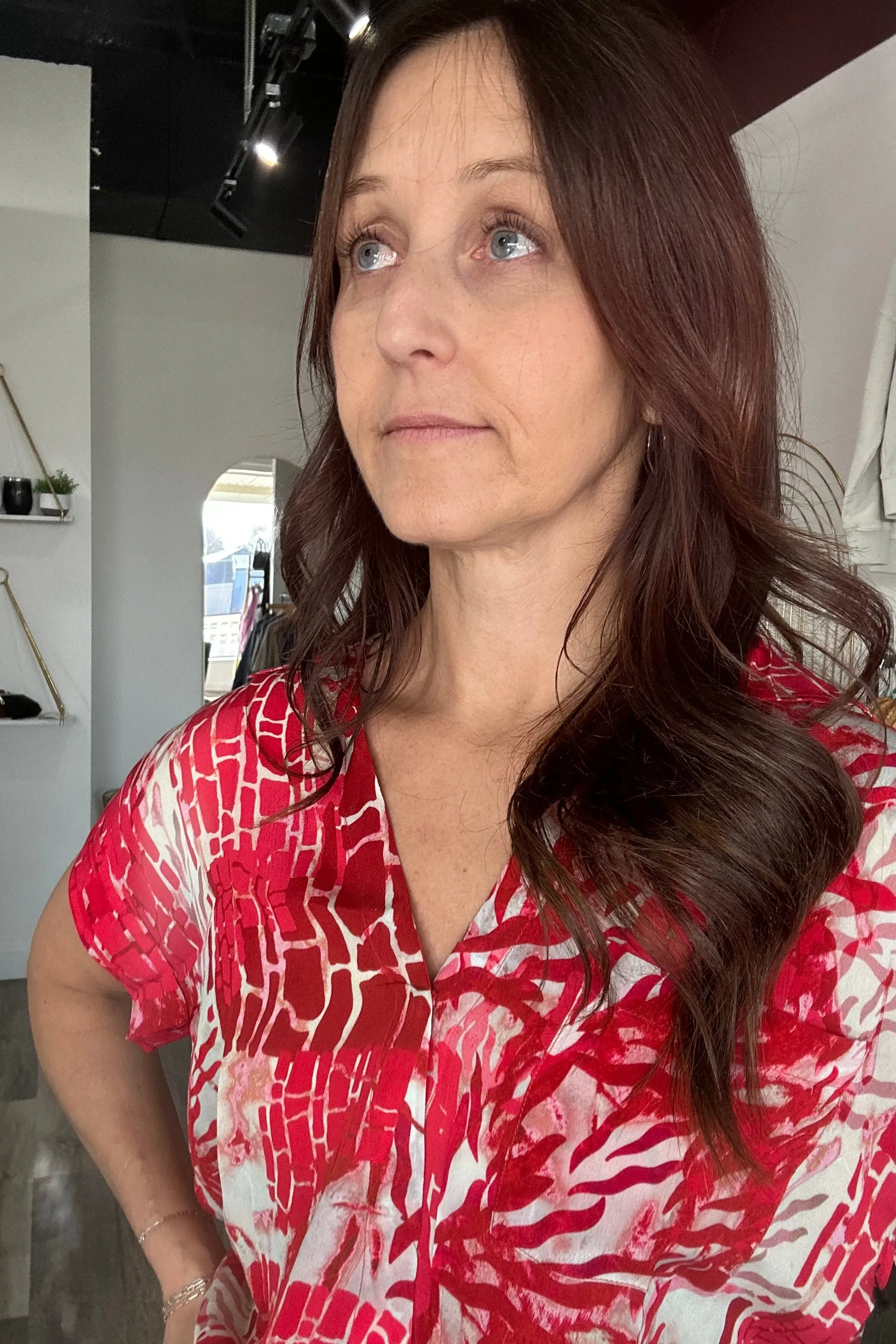 Penni Printed Wrap Blouse