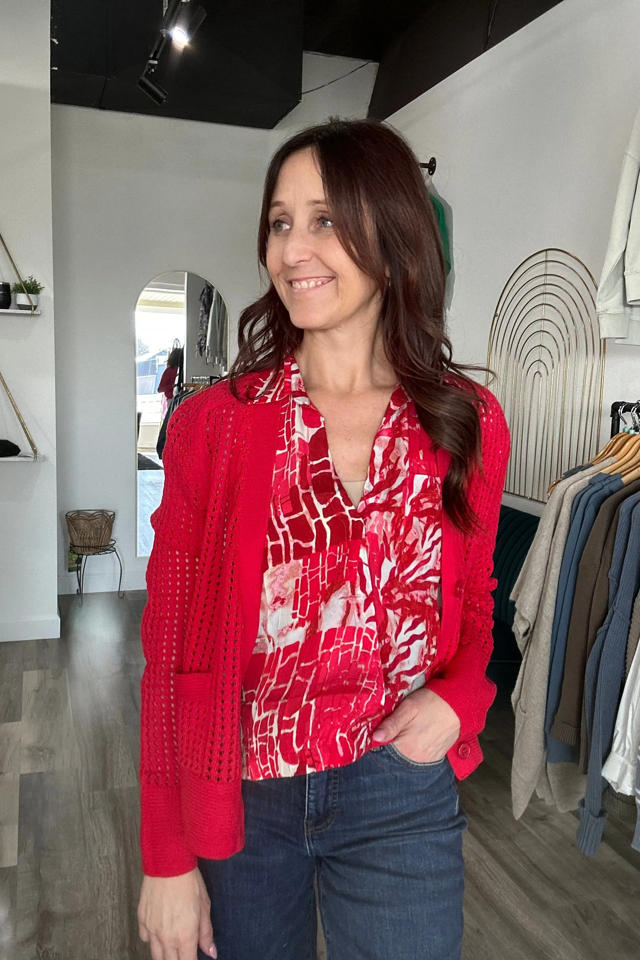 Penni Printed Wrap Blouse
