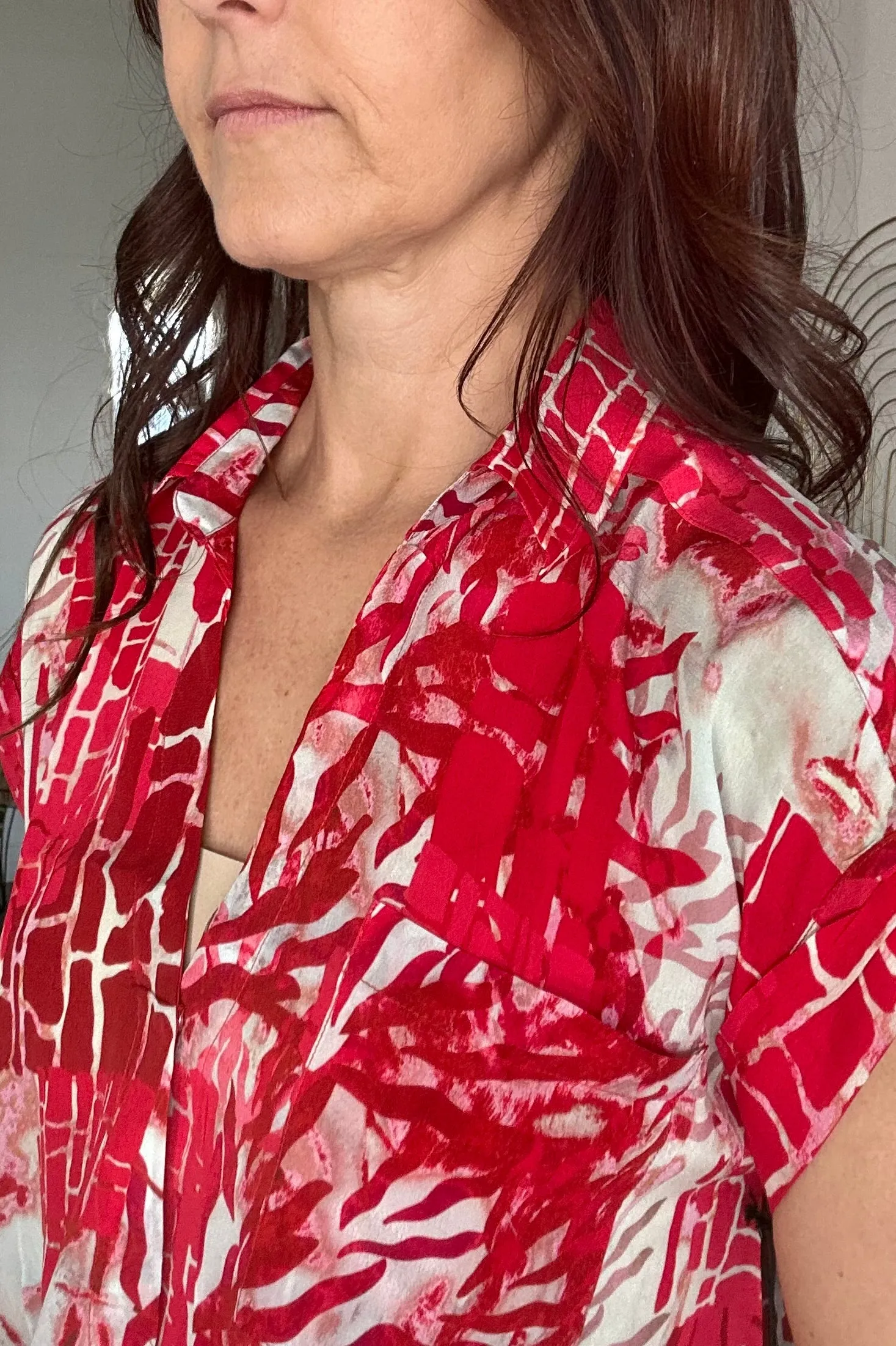Penni Printed Wrap Blouse