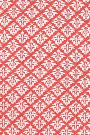 petite fleur-de-lis grenadine orange printed cloth 16" x 16" pillow covers