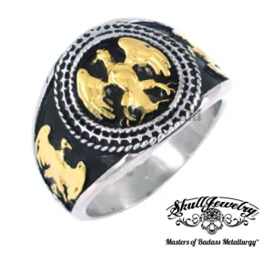 'Phoenix Rising' Gold Eagle Ring