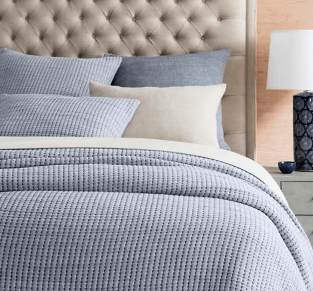 Pick Stitch Matelasse Coverlet - Navy