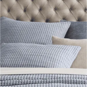 Pick Stitch Matlasse Coverlet Sham - Navy