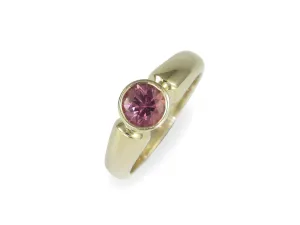 Pink Sapphire Ring, Yellow Gold