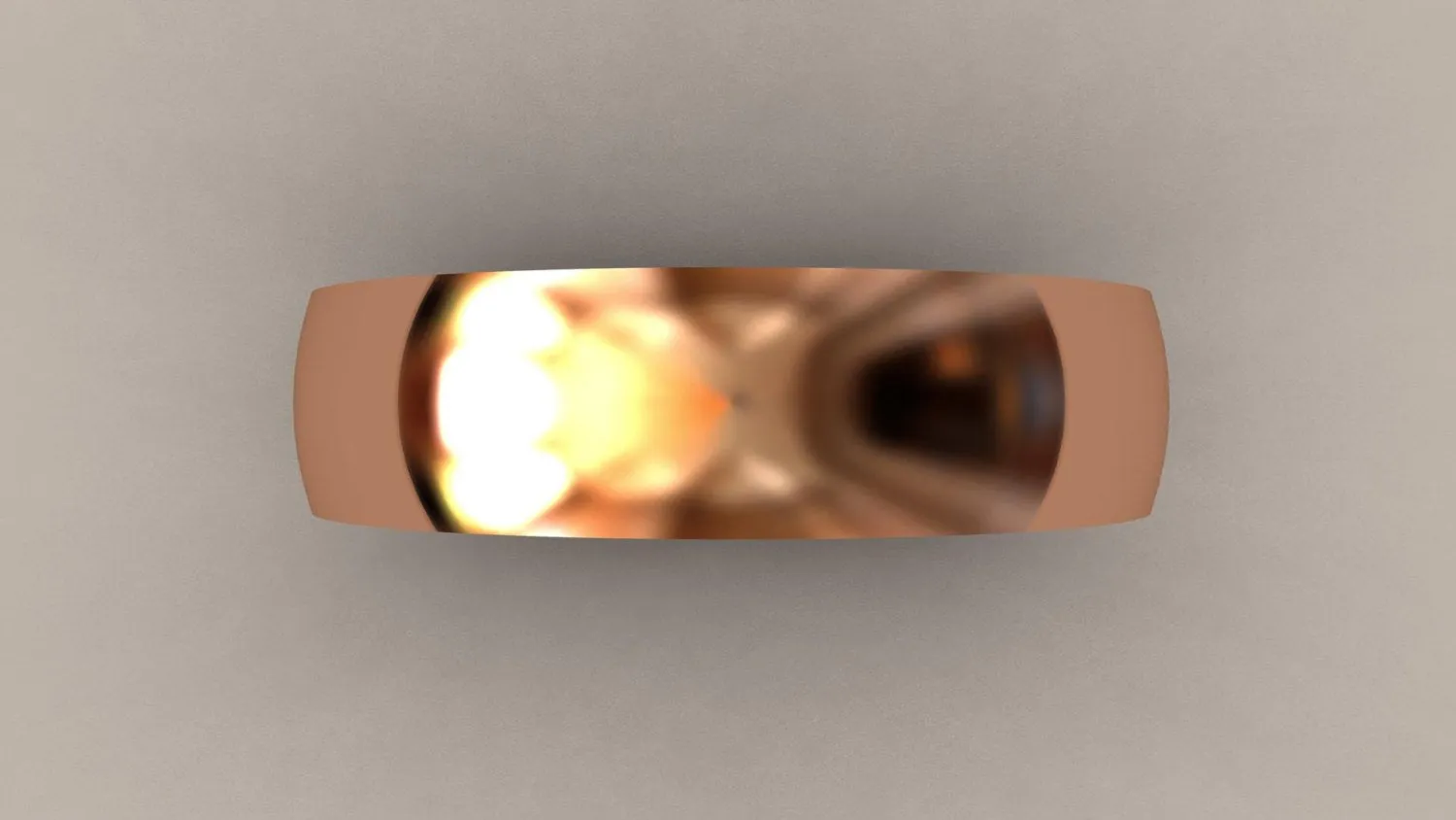 Polished Rose Gold 6mm Domed Interior Message Wedding Band