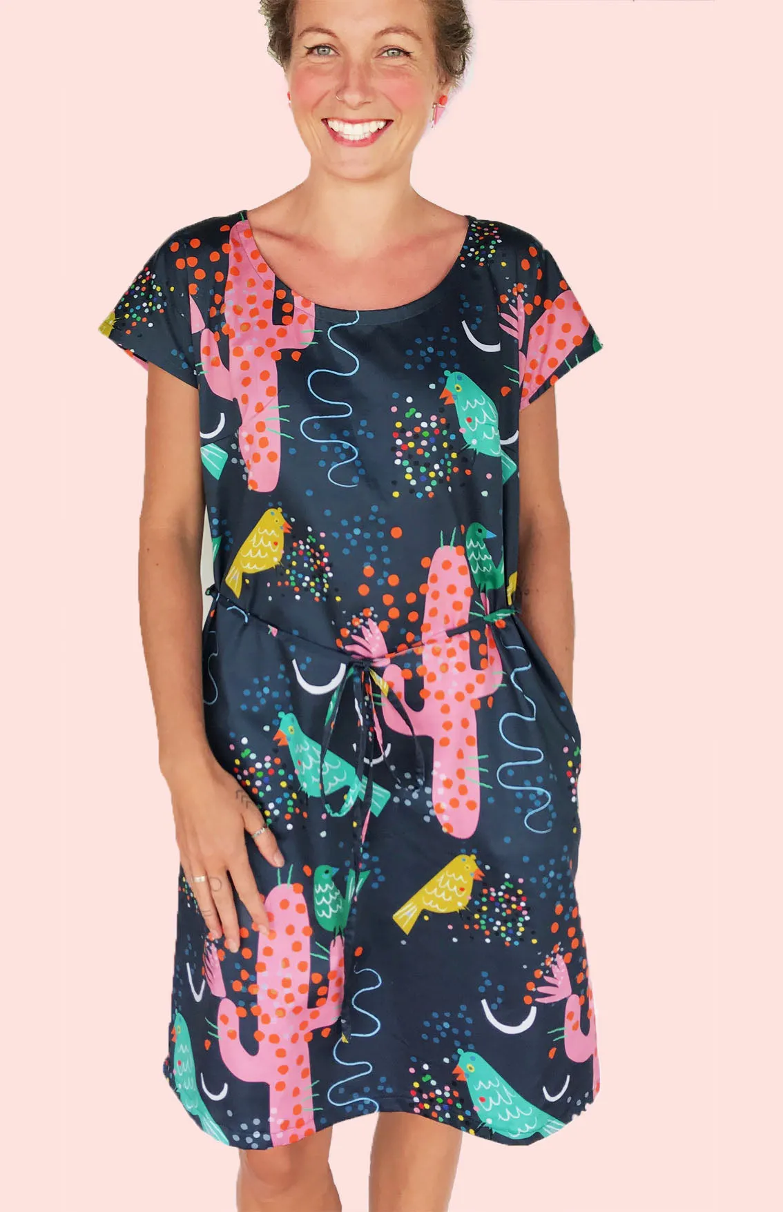 Prickly Feathers 100% organic cotton dress